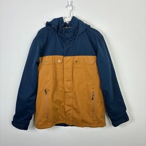SWISS TECH Two Tone Hooded Winter Jacket Men's Medium Snow Outdoors Gorpcore